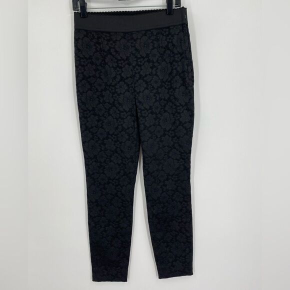 Dolce & Gabbana Women’s Black Lace Lined Elastic Waist Pull On Pants size 44 - Picture 1 of 3